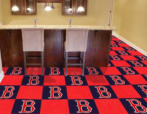 Boston Red Sox Carpet Floor Tiles - Click Image to Close