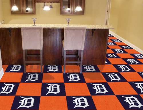 Detroit Tigers Carpet Floor Tiles - Click Image to Close