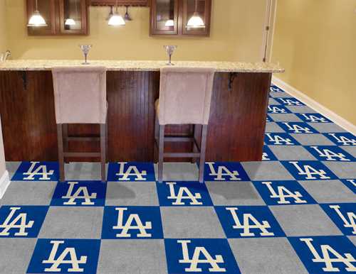 Los Angeles Dodgers Carpet Floor Tiles - Click Image to Close