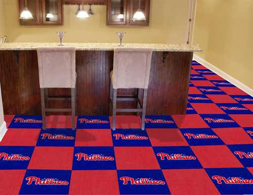 Philadelphia Phillies Carpet Floor Tiles - Click Image to Close