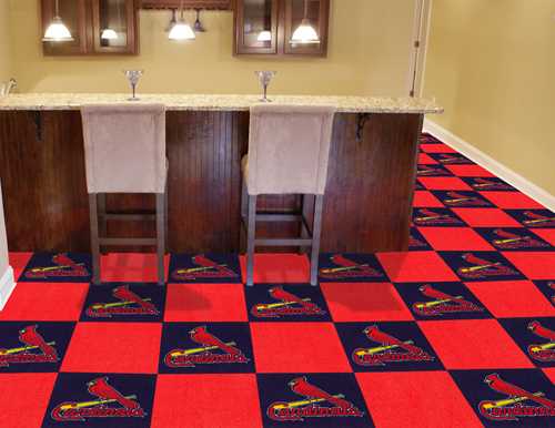 St Louis Cardinals Carpet Floor Tiles - Click Image to Close