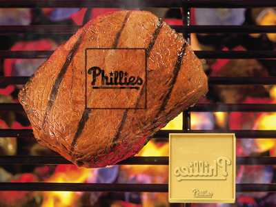 Philadelphia Phillies Food Branding Iron - Click Image to Close