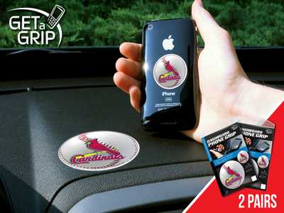 St Louis Cardinals Cell Phone Grips - 2 Pack - Click Image to Close