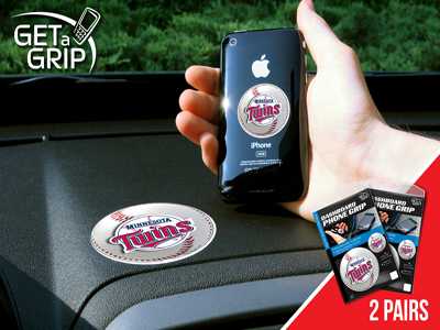 Minnesota Twins Cell Phone Grips - 2 Pack - Click Image to Close