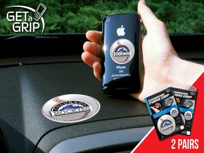 Colorado Rockies Cell Phone Grips - 2 Pack - Click Image to Close