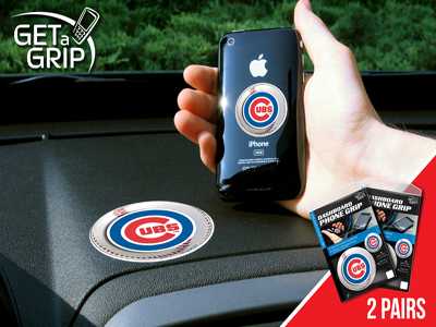 Chicago Cubs Cell Phone Grips - 2 Pack - Click Image to Close