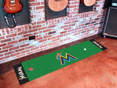 Miami Marlins Putting Green Mat - Click Image to Close