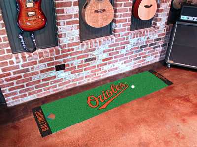 Baltimore Orioles Putting Green Mat - Click Image to Close