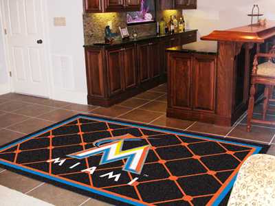 Miami Marlins 5x8 Rug - Click Image to Close