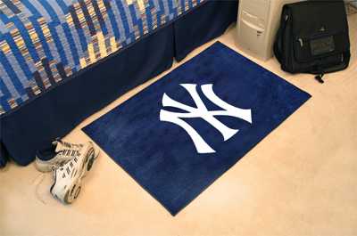 New York Yankees Starter Rug - NY Logo - Click Image to Close