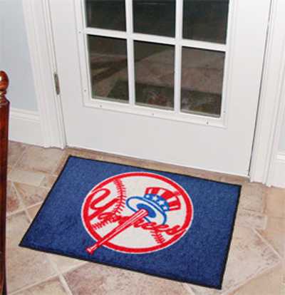 New York Yankees Starter Rug - Baseball Logo - Click Image to Close