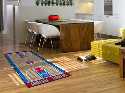 Detroit Pistons Large Basketball Court Runner - Click Image to Close