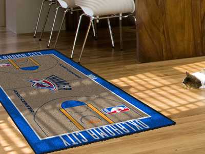 Oklahoma City Thunder Large Basketball Court Runner - Click Image to Close