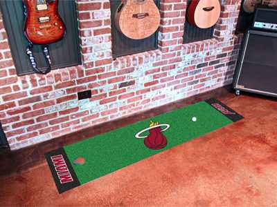 Miami Heat Putting Green Mat - Click Image to Close