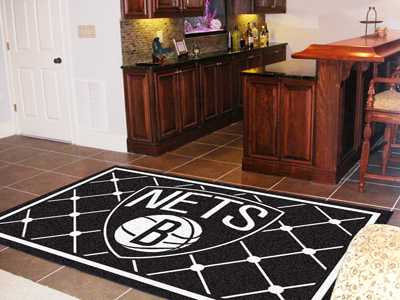 Brooklyn Nets 5x8 Rug - Click Image to Close