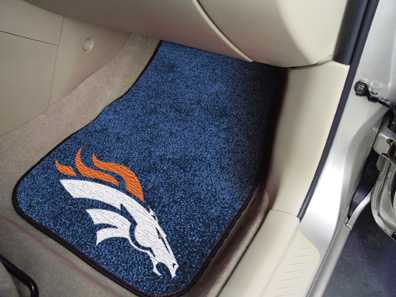 Denver Broncos Carpet Car Mats - Click Image to Close