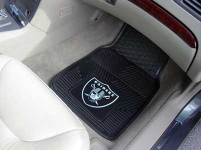 Oakland Raiders Heavy Duty Vinyl Car Mats - Click Image to Close