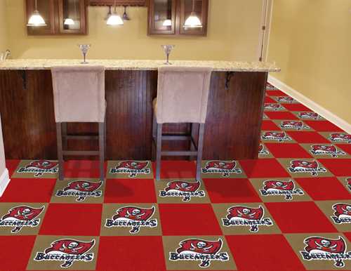 Tampa Bay Buccaneers Carpet Floor Tiles - Click Image to Close