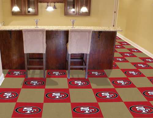 San Francisco 49ers Carpet Floor Tiles - Click Image to Close