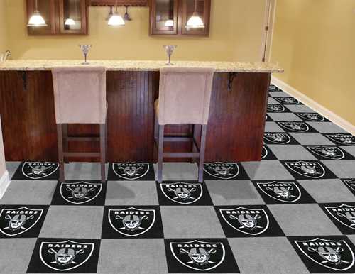 Oakland Raiders Carpet Floor Tiles - Click Image to Close