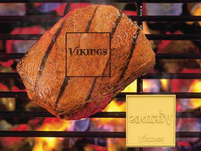Minnesota Vikings Food Branding Iron - Click Image to Close