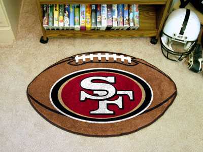 San Francisco 49ers Football Rug - Click Image to Close