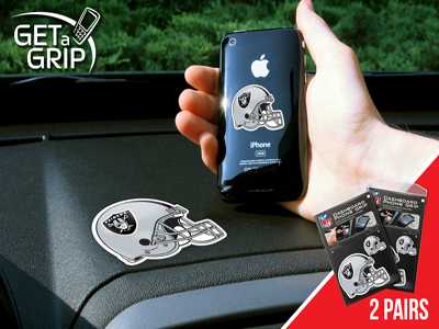 Oakland Raiders Cell Phone Grips - 2 Pack - Click Image to Close