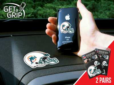 Miami Dolphins Cell Phone Grips - 2 Pack - Click Image to Close