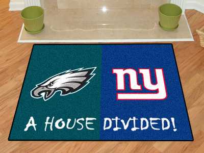 Philadelphia Eagles - New York Giants House Divided Rug - Click Image to Close