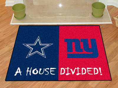 Dallas Cowboys - New York Giants House Divided Rug - Click Image to Close