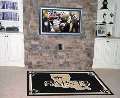 New Orleans Saints 4x6 Rug - Click Image to Close