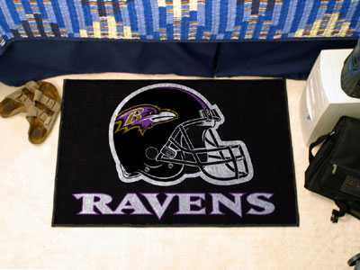 Baltimore Ravens Starter Rug - Helmet Logo - Click Image to Close