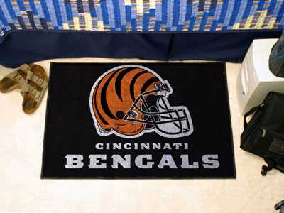 Cincinnati Bengals Starter Rug - Helmet Logo - Click Image to Close