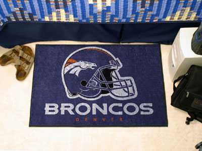 Denver Broncos Starter Rug - Helmet Logo - Click Image to Close