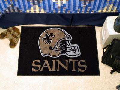 New Orleans Saints Starter Rug - Helmet Logo - Click Image to Close