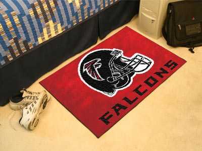 Atlanta Falcons Starter Rug - Helmet Logo Red - Click Image to Close