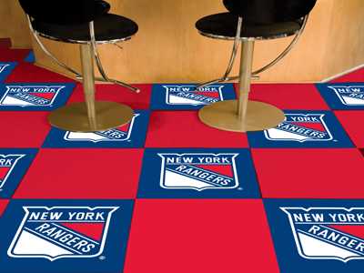 New York Rangers Carpet Floor Tiles - Click Image to Close
