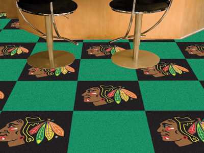 Chicago Blackhawks Carpet Floor Tiles - Click Image to Close
