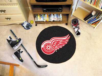 Detroit Red Wings Hockey Puck Mat - Click Image to Close