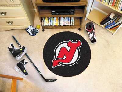 New Jersey Devils Hockey Puck Mat - Click Image to Close