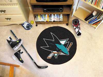 San Jose Sharks Hockey Puck Mat - Click Image to Close