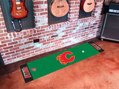 Calgary Flames Putting Green Mat - Click Image to Close