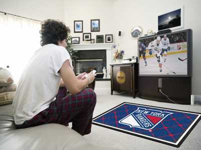 New York Rangers 4x6 Rug - Click Image to Close