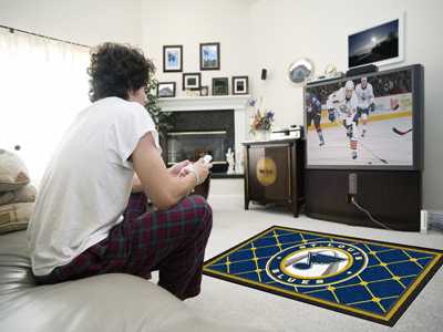 St Louis Blues 4x6 Rug - Click Image to Close