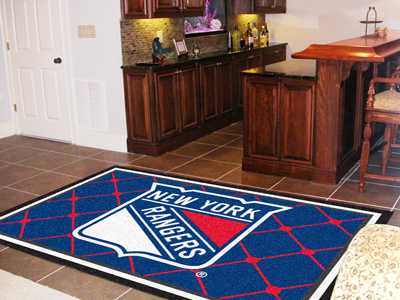 New York Rangers 5x8 Rug - Click Image to Close