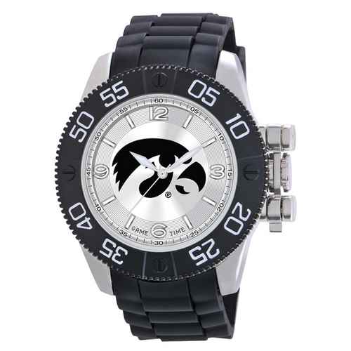 Iowa Hawkeyes Men's Scratch Resistant Beast Watch - Click Image to Close