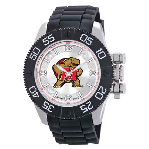 Maryland Terrapins Men's Scratch Resistant Beast Watch - Click Image to Close