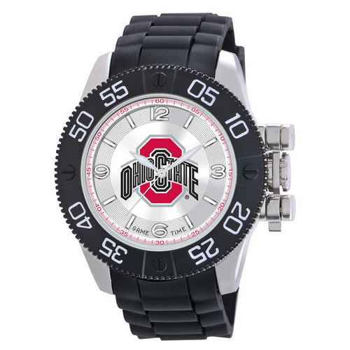 Ohio State Buckeyes Men's Scratch Resistant Beast Watch - Click Image to Close