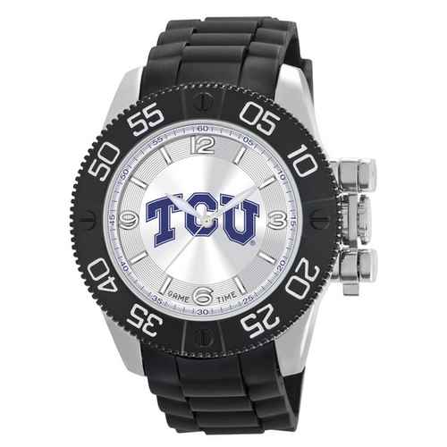 TCU Horned Frogs Men's Scratch Resistant Beast Watch - Click Image to Close