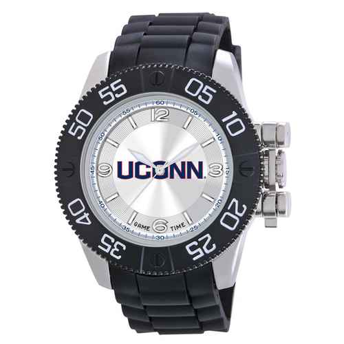 UConn Huskies Men's Scratch Resistant Beast Watch - Click Image to Close
